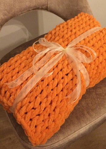 Çizgili Örgü Çocuk Battaniyesi - Görsel 2