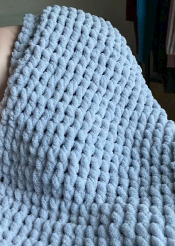 Çizgili Örgü Çocuk Battaniyesi - Görsel 5