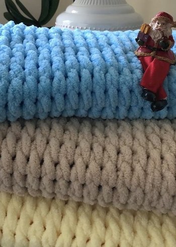 Çizgili Örgü Çocuk Battaniyesi - Görsel 6