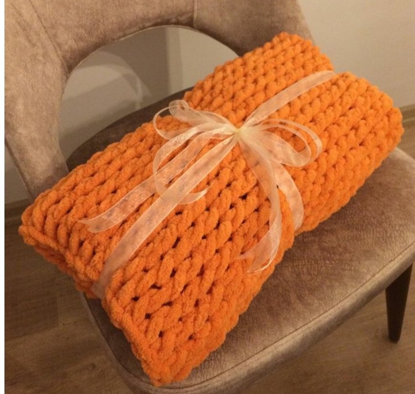 Çizgili Örgü Çocuk Battaniyesi - Görsel 2