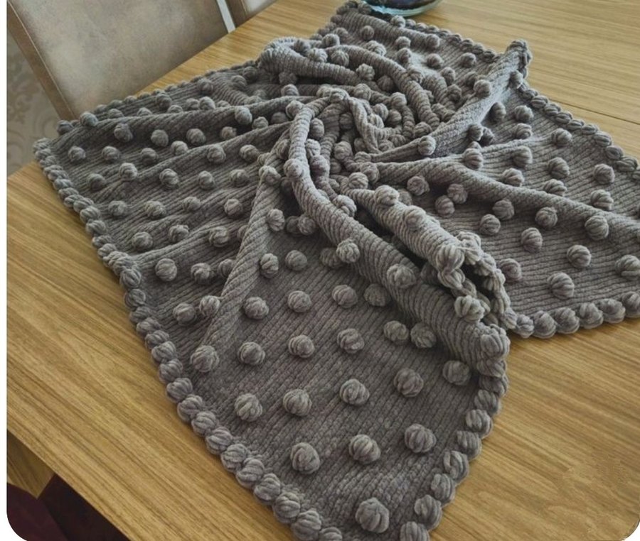 Bej Örgü Çocuk Battaniyesi - Görsel 3