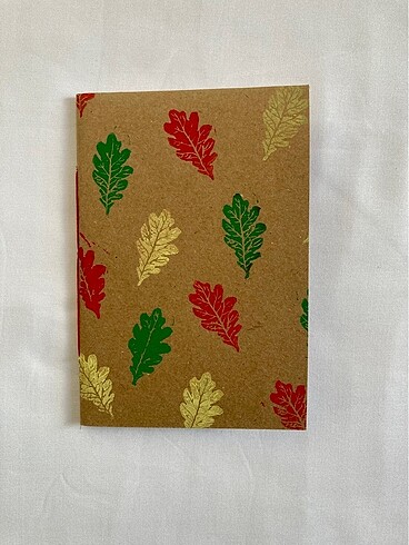 Beden Renk El yapimi mese yapragi defter