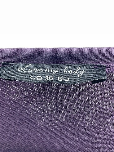 36 Beden mor Renk Love My Body Sweatshirt %70 İndirimli.