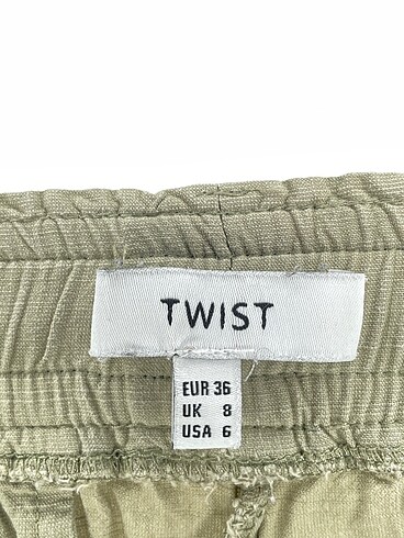 s Beden haki Renk Twist Mini Şort %70 İndirimli.