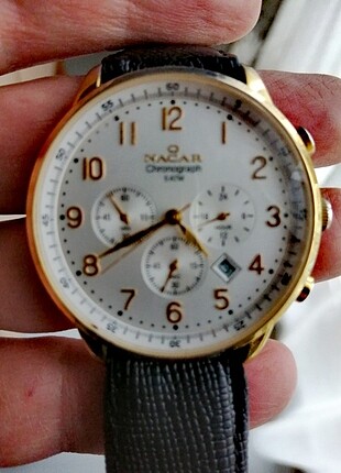  Beden beyaz Renk Nacar cronograf erkek saati