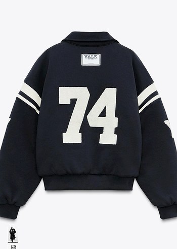 Zara Düğmeli Kadın Mavi Bomber Ceket