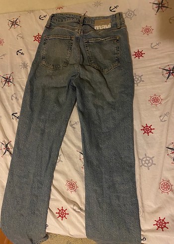 xs Beden kahverengi Renk Kadın Gri Kot Pantolon, Tokalı, Rahat Kesim