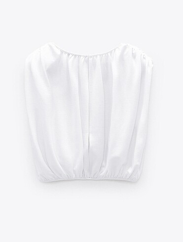 Zara vatkalı crop bluz