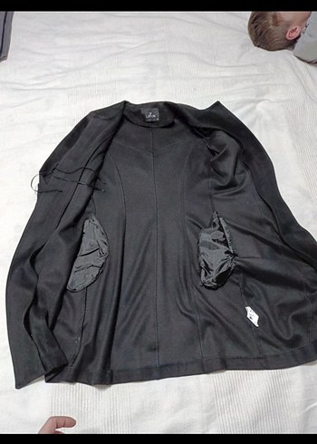 Siyah Süet Püsküllü Uzun Kadın Ceket - Görsel 6