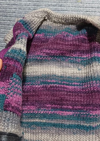 Çocuk Çok Renkli Örgü Kolsuz Hırka - Görsel 4