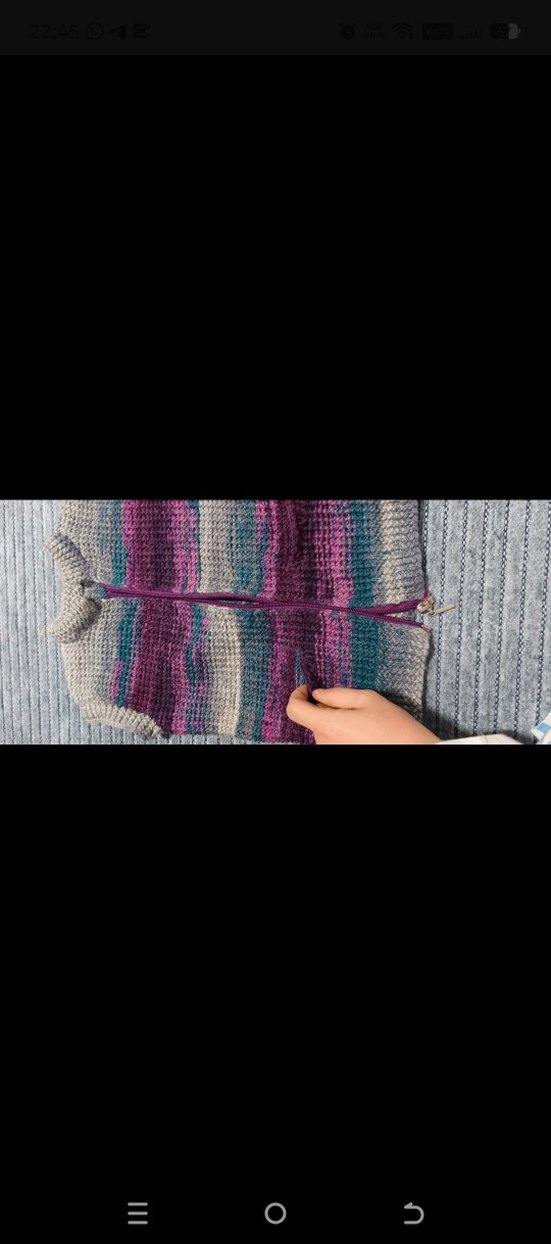 Çocuk Çok Renkli Örgü Kolsuz Hırka - Görsel 2