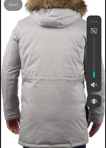 Gri Kapüşonlu Erkek Midi Kaban7 - Görsel 2