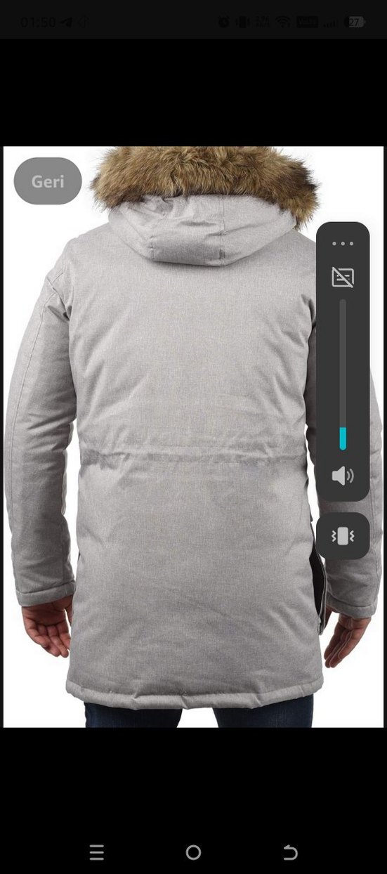 Gri Kapüşonlu Erkek Midi Kaban7 - Görsel 2