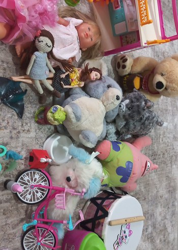 Pastel Pembe Oyuncak Bebek ve Peluş Seti - Görsel 14