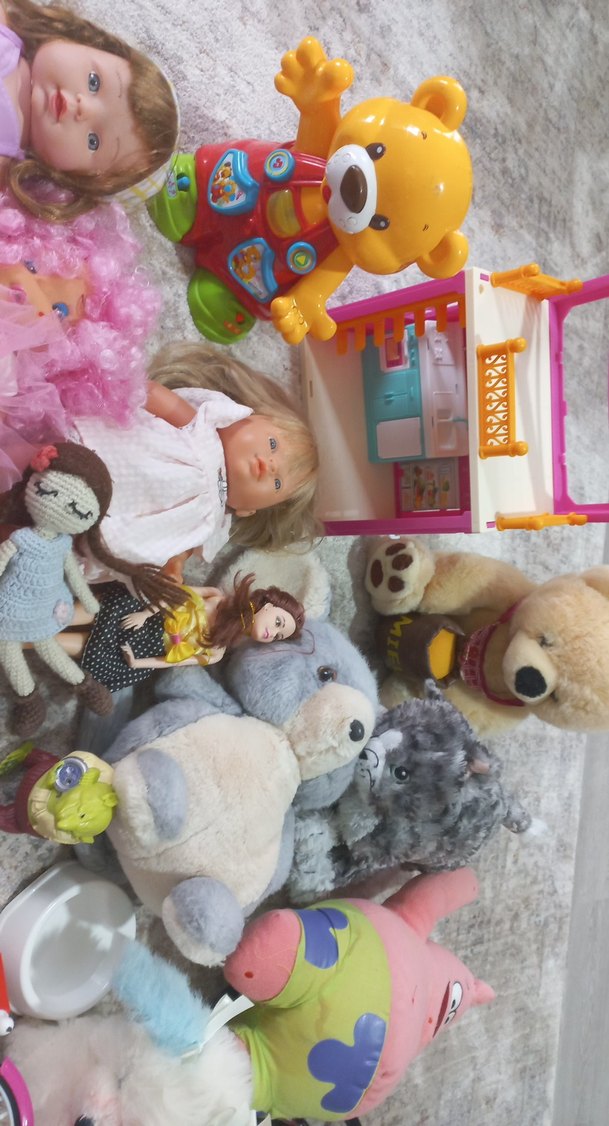 Pastel Pembe Oyuncak Bebek ve Peluş Seti - Görsel 3