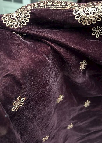 Bordo Nakışlı boyun şalı çokkkk güzel - Görsel 5