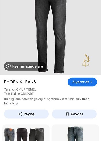 PHOENIX MARKETING markası Erkek Kot Pantolon - Görsel 4