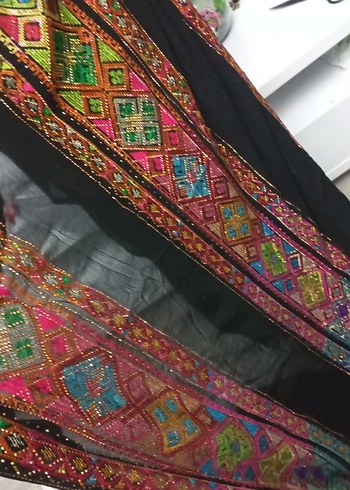 xl Beden Nakışlı Boncuklu Çok Renkli tasarim kumaş