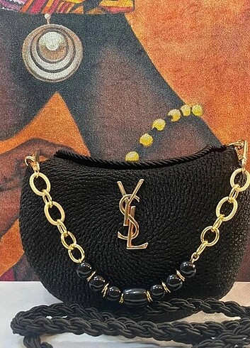 YSL örgü zincirli canta