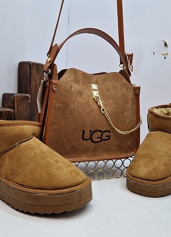 38 Beden Ugg bot ve canta suet kombin