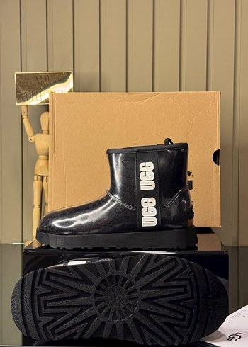 Siyah Kadın Rugan Stiletto Topuklu Bot ugg
