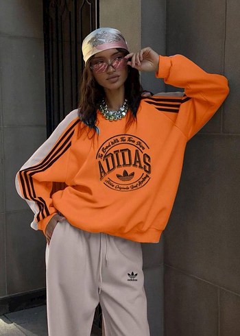 Siyah Pembe Adidas Rahat Kesim Eşofman Takımı - Görsel 8