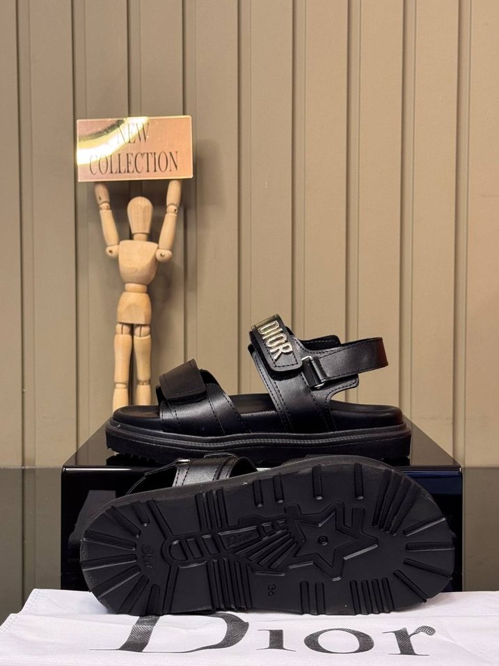 Dior Siyah Erkek Bantlı Terlik - Görsel 2