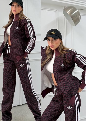 adidasi Leopar Desenli Kadın Eşofman Takımı - Görsel 2