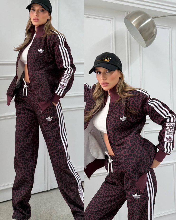 adidasi Leopar Desenli Kadın Eşofman Takımı - Görsel 2