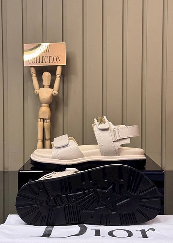 Dior Siyah Erkek Deri Tokalı Sandalet - Görsel 6