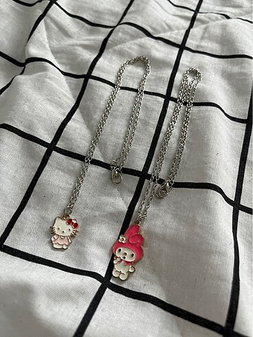 hello kitty ve my melody kolye