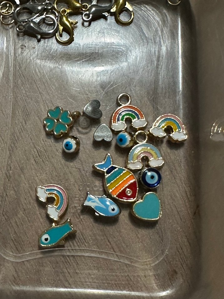 Renkli Boncuklu Bohem Kadın Charm Seti - Görsel 2