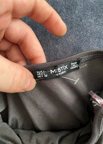 Trendyol & Milla Gri Keten Uzun Salaş elbise