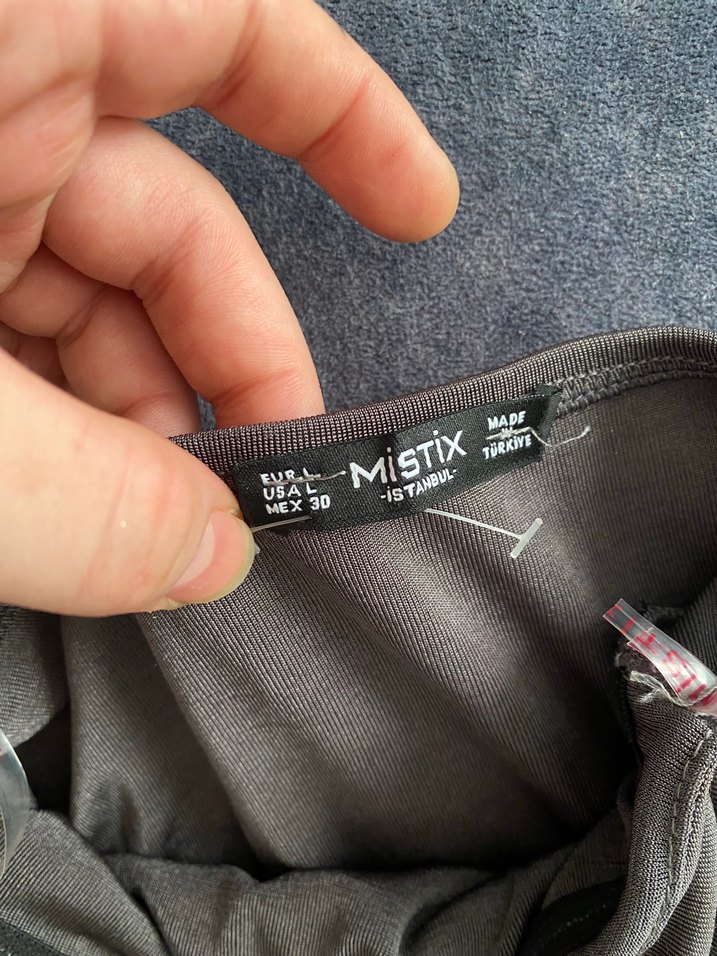 Gri Keten Uzun Salaş elbise - Görsel 2