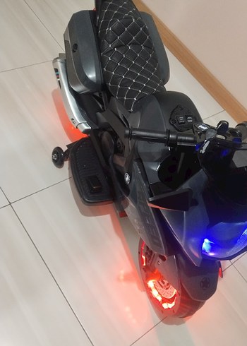 Beden Siyah Elektrikli Çocuk Motosikleti