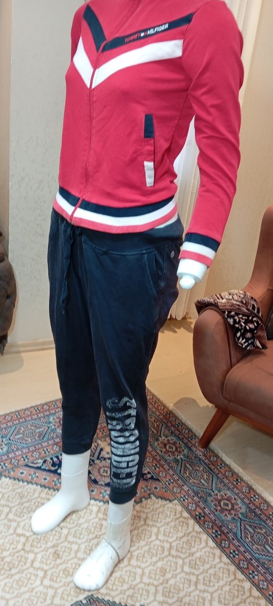 TOMMY HILFIGER YÜN PAMUKLU EŞOFMAN TAKIM. UNISEX. S BEDEN - Görsel 4