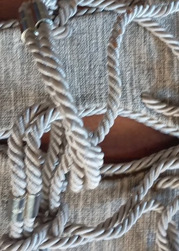 Linen Zincir Detaylı Bohem Halat  Kadın Sandalet - Görsel 10