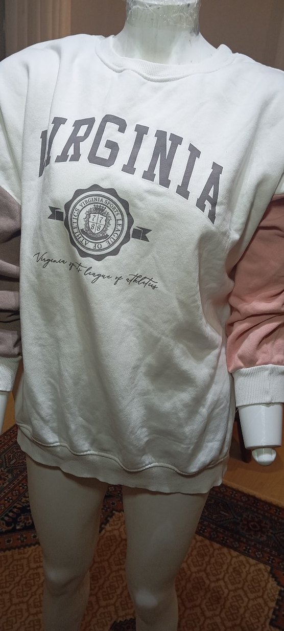 VIRGINIA SPORT  Pamuklu Uzun Kollu Sweatshirt. UNISEX - Görsel 5