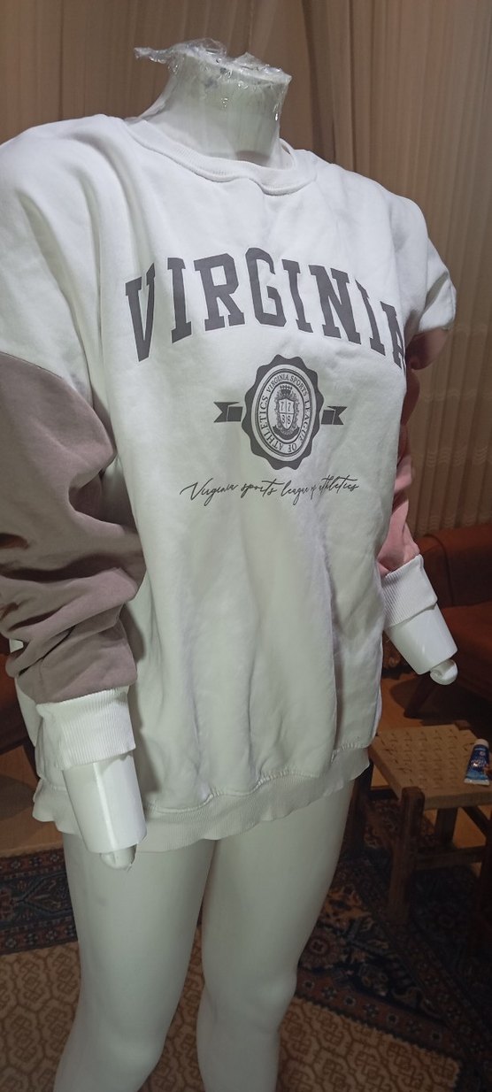 VIRGINIA SPORT  Pamuklu Uzun Kollu Sweatshirt. UNISEX - Görsel 4