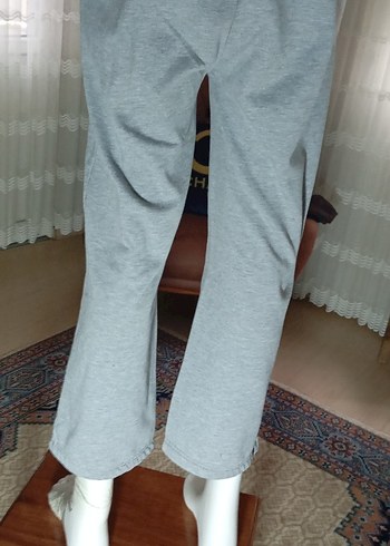 NIKE İŞLEMELİ Gri Kadın Rahat Kesim Eşofman Altı - Görsel 12