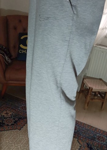 NIKE İŞLEMELİ Gri Kadın Rahat Kesim Eşofman Altı - Görsel 9