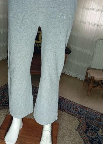 NIKE İŞLEMELİ Gri Kadın Rahat Kesim Eşofman Altı - Görsel 17