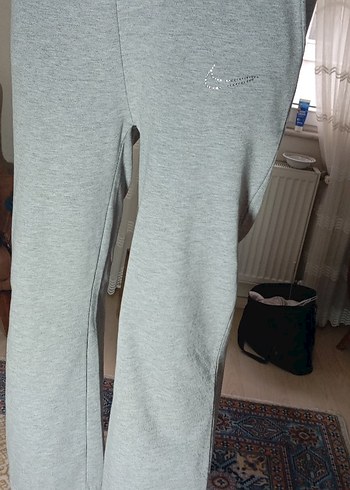 NIKE İŞLEMELİ Gri Kadın Rahat Kesim Eşofman Altı - Görsel 10