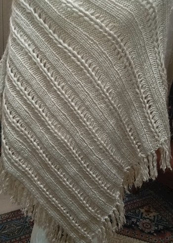 Örgü Bohem Tiftik yünlü Panço - Görsel 8