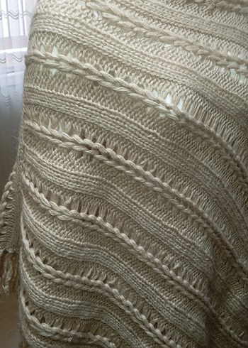 Örgü Bohem Tiftik yünlü Panço - Görsel 12