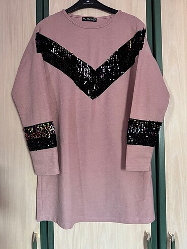 pembe pullu tunik