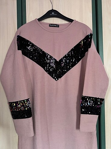 Armine pembe pullu tunik