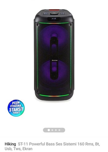 Hiking ST-11 Bluetooth Hoparlör 160 RMS Bass