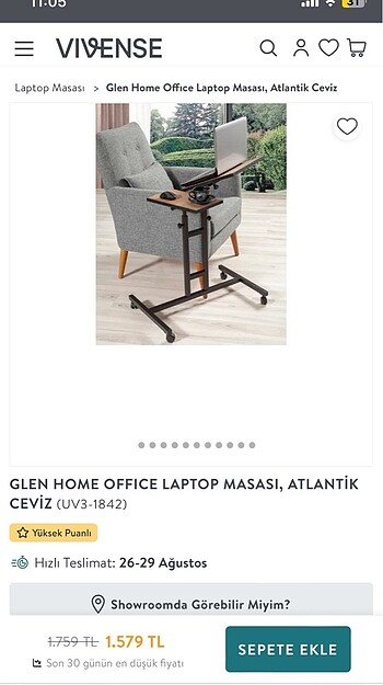 Laptop masası