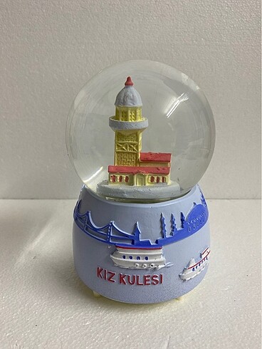Kar küresi kız kulesi sesli ışıklı